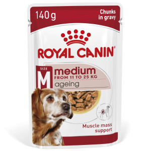 Royal Canin Medium Ageing natvoer hond 1 doos (10 x 140 g) afbeelding