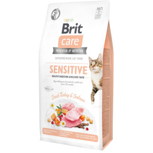 Brit Care Sensitive Healthy Digestion & Delicate Taste kattenvoer 2 x 7 kg afbeelding