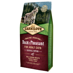 Carnilove Hairball eend met fazant kattenvoer 2 x 6 kg afbeelding 1