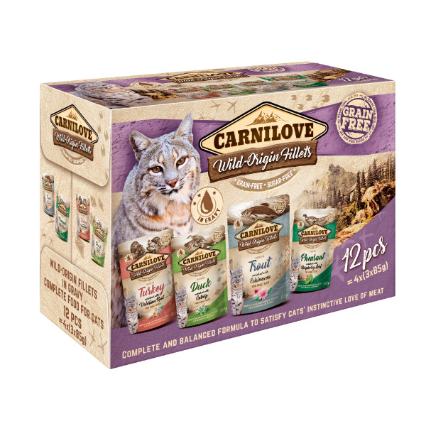 Carnilove Carnilove natvoer kat multipack (zakjes) 24 x 85 g