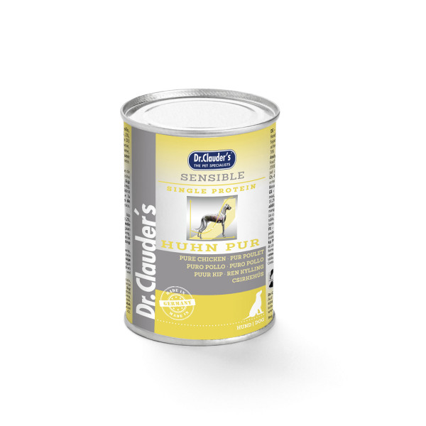 Dr. Clauder's Dr. Clauder's Sensible puur kip natvoer hond 6 x 400 g