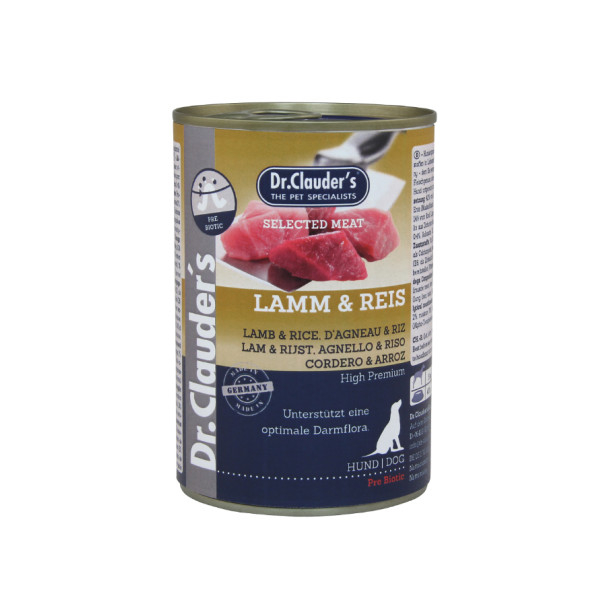 Dr. Clauder's Dr. Clauder's lam met rijst natvoer hond 6 x 800 g