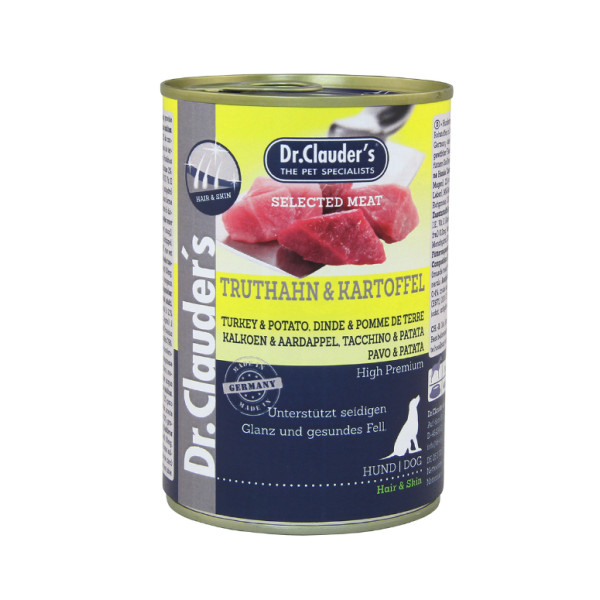 Dr. Clauder's Dr. Clauder's kalkoen met aardappel natvoer hond 6 x 800 g