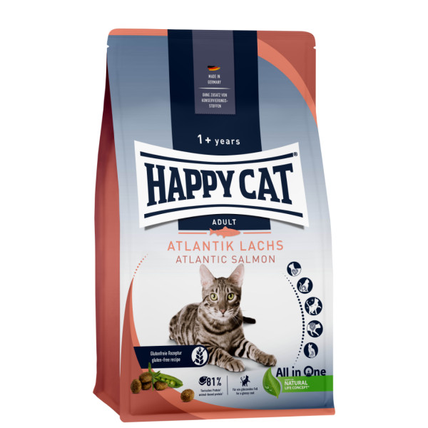Happy Cat Happy Cat Adult Culinary Atlantik Lachs (met zalm) kattenvoer 2 x 4 kg
