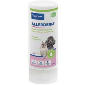 Virbac Allerderm shampoo droge & schilferige huid voor hond en kat 250 ml afbeelding