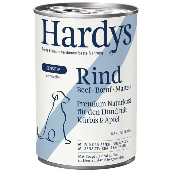 Hardys Hardys Sensitiv rund met pompoen en appel natvoer hond 24 x 800 g