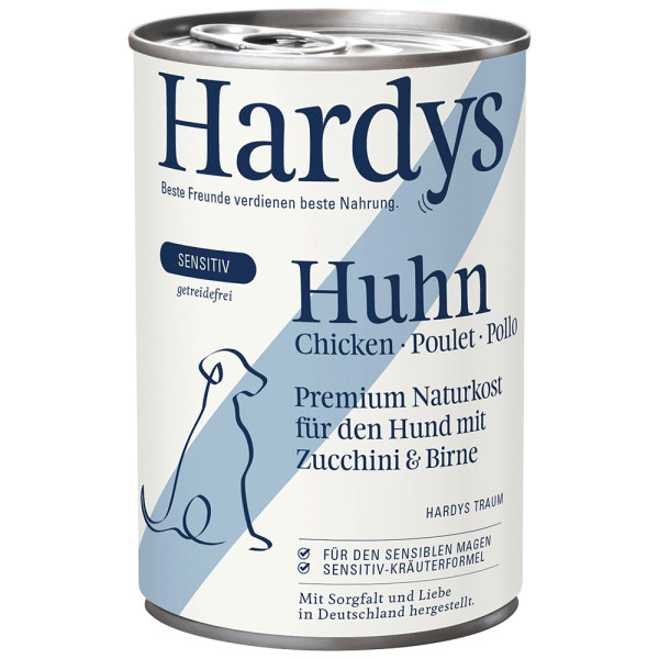 Hardys Hardys Sensitiv kip met courgette en peer natvoer hond 6 x 400 g