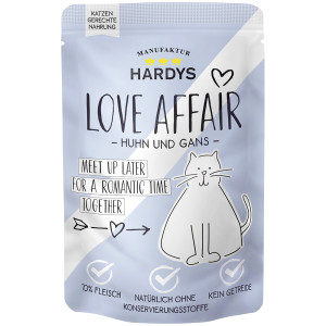Hardys Love Affair kip en gans natvoer kat (zakjes) 12 x 100 g afbeelding