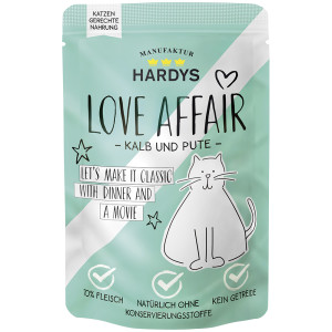 Hardys Love Affair kalf en kalkoen natvoer kat (zakjes) 12 x 100 g