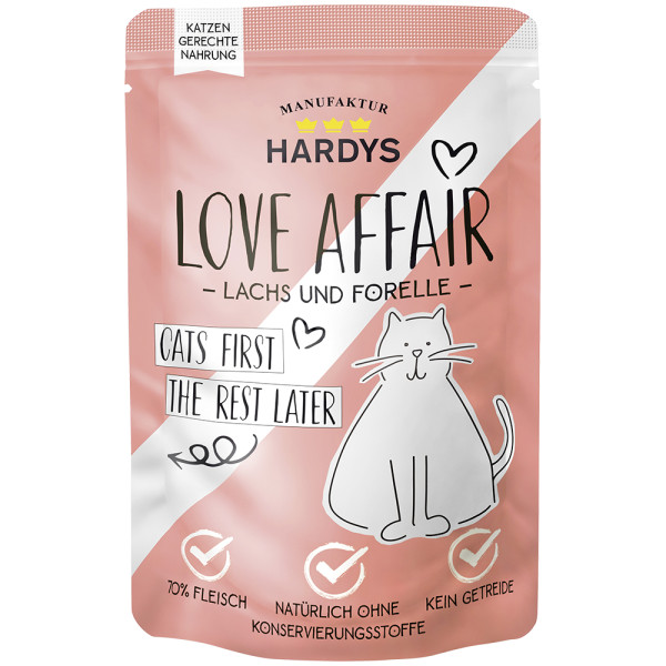 Hardys Hardys Love Affair zalm en forel natvoer kat (zakjes) 24 x 100 g