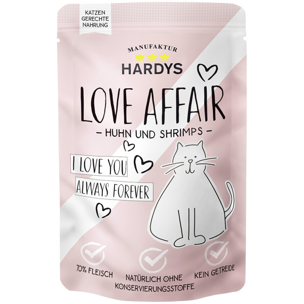 Hardys Hardys Love Affair kip met garnalen natvoer kat (zakjes) 24 x 100 g