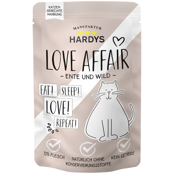 Hardys Hardys Love Affair eend en wild natvoer kat (zakjes) 48 x 100 g