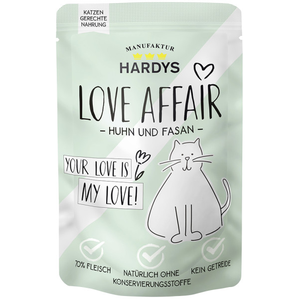 Hardys Hardys Love Affair kip met fazant natvoer kat (zakjes) 24 x 100 g