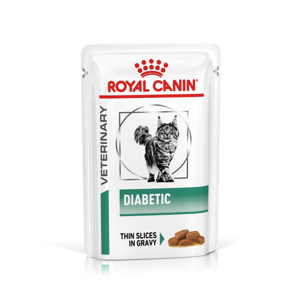 Royal Canin Royal Canin Veterinary Diabetic natvoer kat (in saus) 1 doos (12 x 85 g)