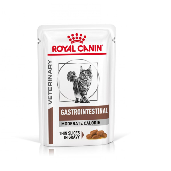 Royal Canin Royal Canin Veterinary Gastrointestinal Moderate Calorie natvoer kat (in saus) 4 dozen (48 x 85 g)