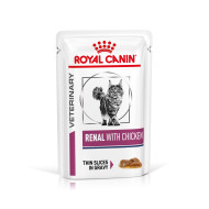 Royal Canin Veterinary Renal met kip natvoer kat (in saus) 2 dozen (24 x 85 g)