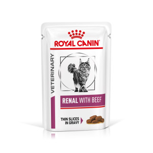Royal Canin Veterinary Renal met rund natvoer kat 8 dozen (96 x 85 g)