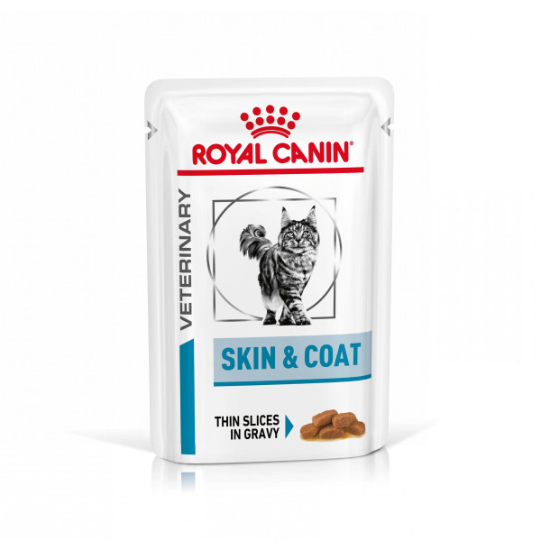 Royal Canin Royal Canin Veterinary Skin & Coat natvoer kat (in saus) 1 doos (12 x 85 g)