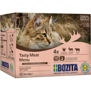 Bozita vlees in gelei multipack natvoer kat 2 trays (24 x 85 g) afbeelding
