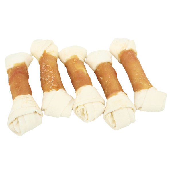 Brekz Runderhuid knoopbeen met kip - 12,5 cm 3 x 5 stuks