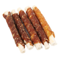 Brekz Rawhide Dog Chews - runderhuid rolsticks met kip (17 cm) 3 x 5 stuks