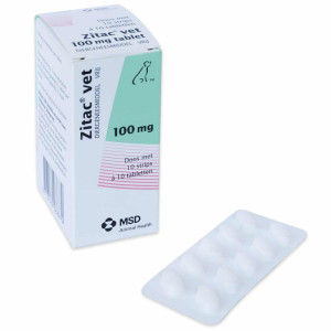 Zitac Vet 100 mg - hond 6 tot 10 kg (10 x 10 tabletten) Per 3 afbeelding