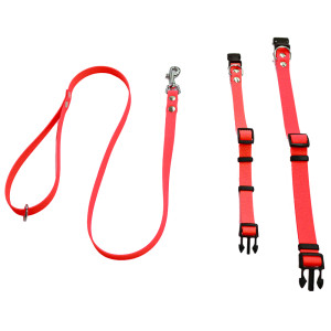 Halsband of looplijn Luca anti-slip rubber oranje Band 20 mm afbeelding