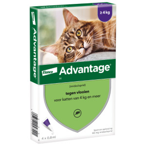 Advantage Nr. 80 Vlooienmiddel (vanaf 4kg) kat 2 verpakkingen afbeelding