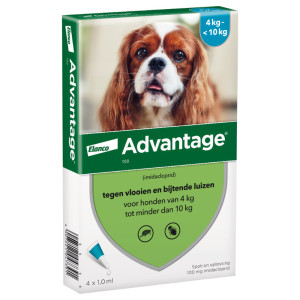 Advantage Nr. 100 vlooienmiddel (4 tot 10kg) hond 1 verpakking afbeelding