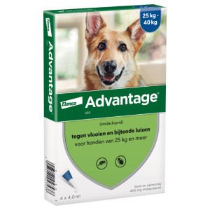 Advantage Nr. 400 vlooienmiddel hond vanaf 25 kg 2 verpakkingen afbeelding