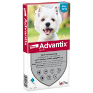 Advantix 100/500 voor honden van 4 tot 10 kg 2 x 4 pipetten