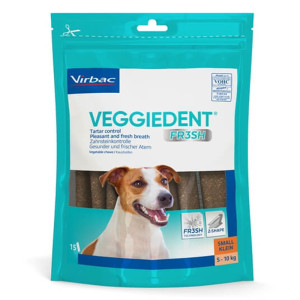 Virbac VeggieDent kauwstrips hond S 5-10 kg (15 st.) 2 verpakkingen