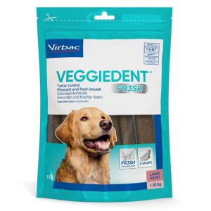 Virbac Veggiedent kauwstrips hond L 30+ kg (15 st.) 3 verpakkingen afbeelding