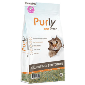 Purly Clumping bentoniet kattenbakvulling Baby Powder 5 liter