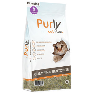 Purly Clumping bentoniet kattenbakvulling Lavender 5 liter