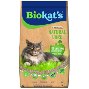 Biokat's Natural Care klontvormende kattenbakvulling 2 x 30 liter afbeelding