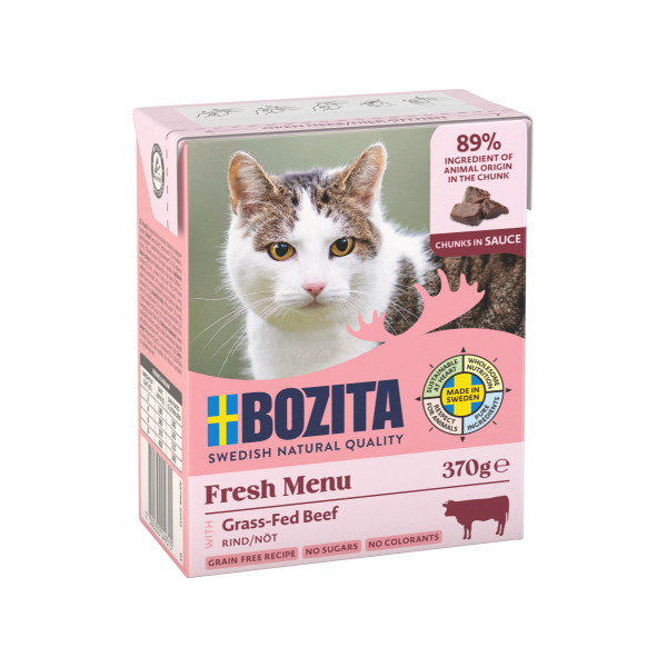 Bozita Bozita met rund stukjes in saus natvoer kat 12 x 370 g