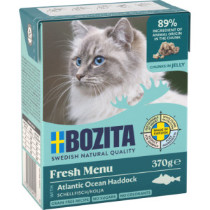 Bozita met schelvis stukjes in gelei natvoer kat 6 x 370 g afbeelding