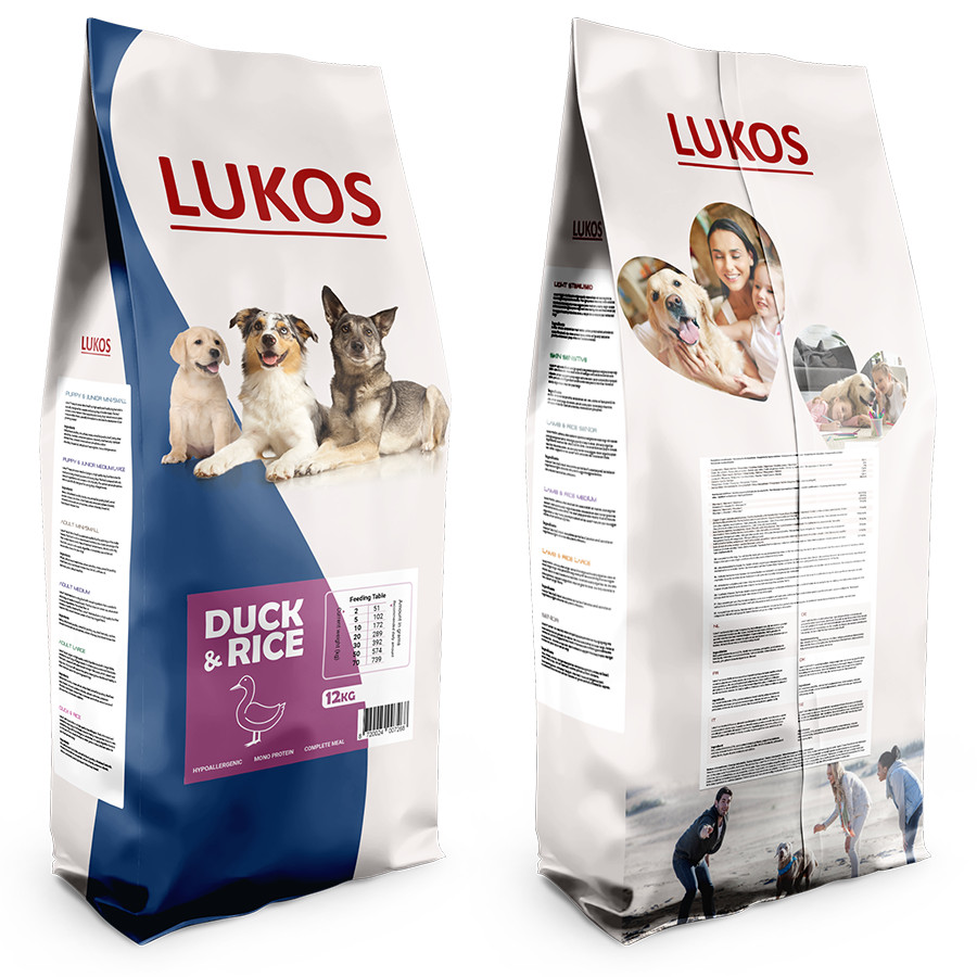 Lukos Adult met eend  - premium hondenvoer