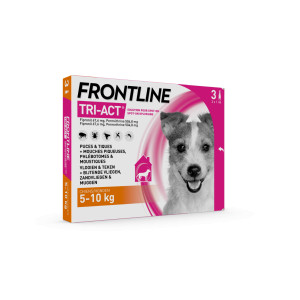 Frontline Tri-Act Spot-on anti-parasiet hond S / 5 -10 kg 3 pipetten afbeelding