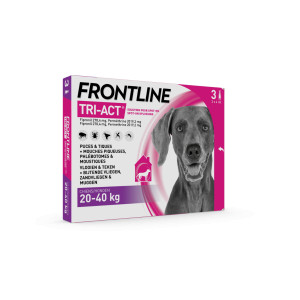 Frontline Tri-Act Spot-on anti-parasiet hond L / 20 - 40 kg 2 x 3 pipetten afbeelding