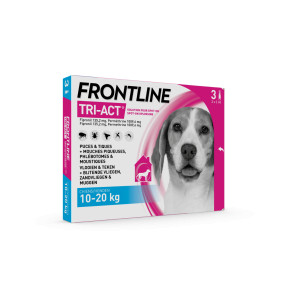 Frontline Tri-Act Spot-on anti-parasiet hond M / 10 - 20 kg 2 x 3 pipetten afbeelding