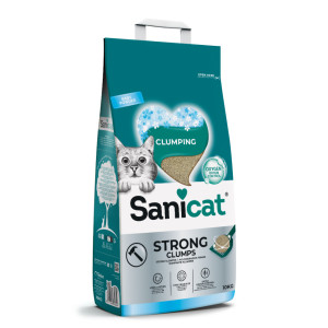 Sanicat Strong Clumps Baby Powder kattenbakvulling 10 kg afbeelding