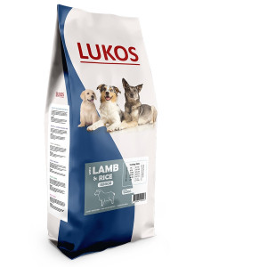 Lukos Premium hondenvoer probeerverpakkingen Adult Large met lam & rijst 3 kg afbeelding