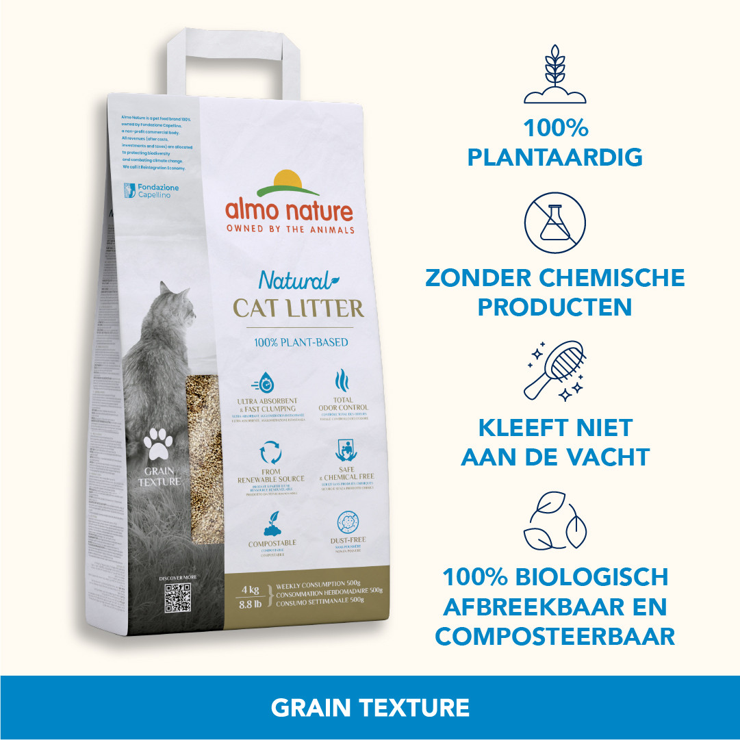 Almo Nature Grain Texture plantaardige kattenbakvulling