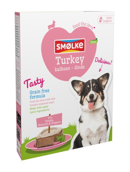 Smølke Tasty Turkey vers gestoomde kalkoen nat hondenvoer