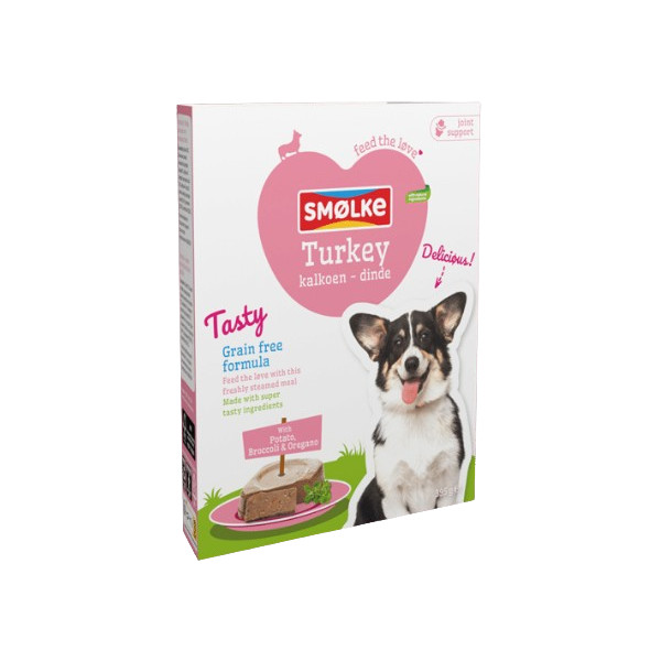 Smolke Smølke Tasty Turkey vers gestoomde kalkoen nat hondenvoer 2 x (10 x 395 g)
