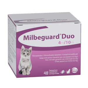 Milbeguard (Milbactor) Duo ontworming kat/kitten (0,5 - 2 kg) 48 tabletten afbeelding