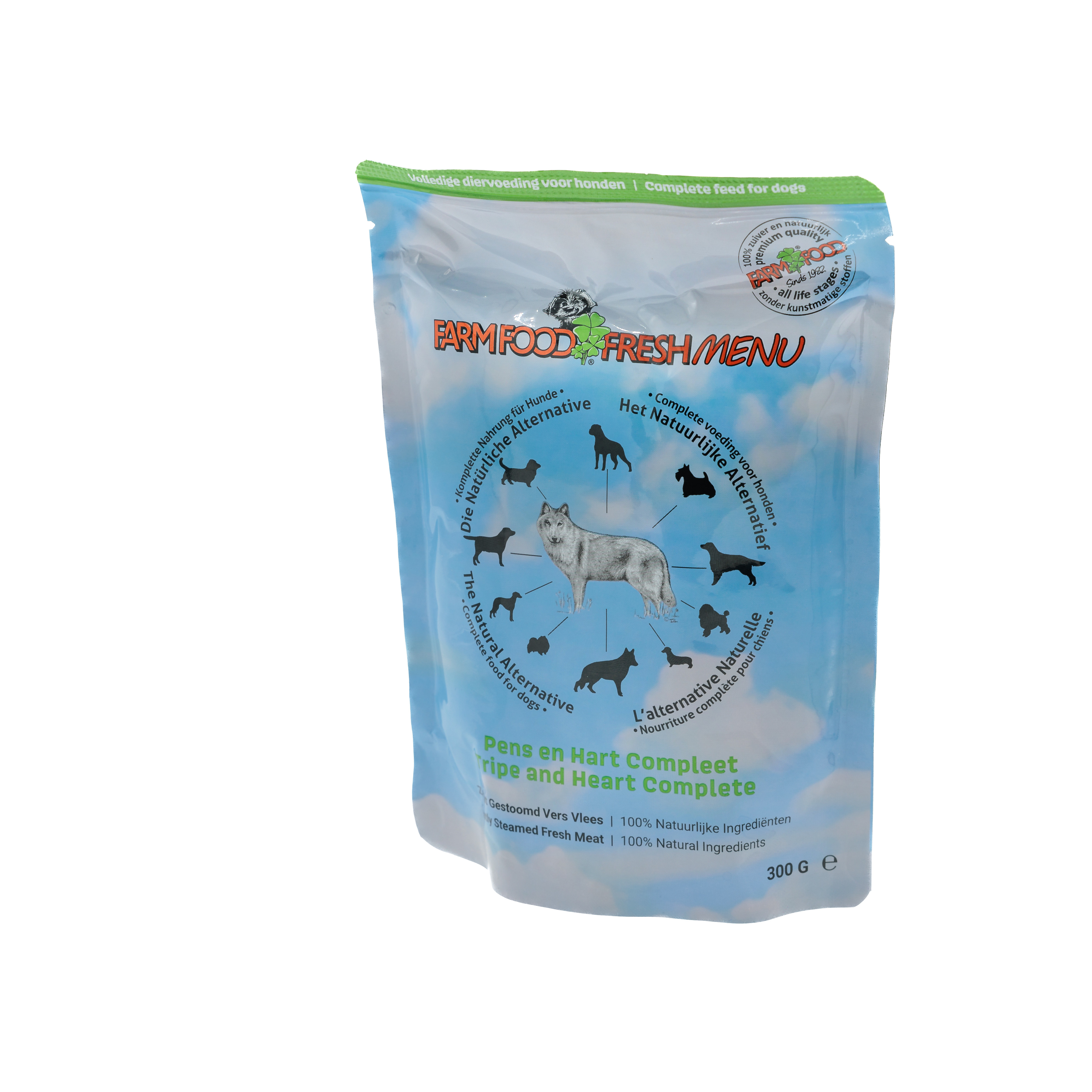 Farm Food Fresh Menu runderpens met hart natvoer hond (zakjes 300 g)
