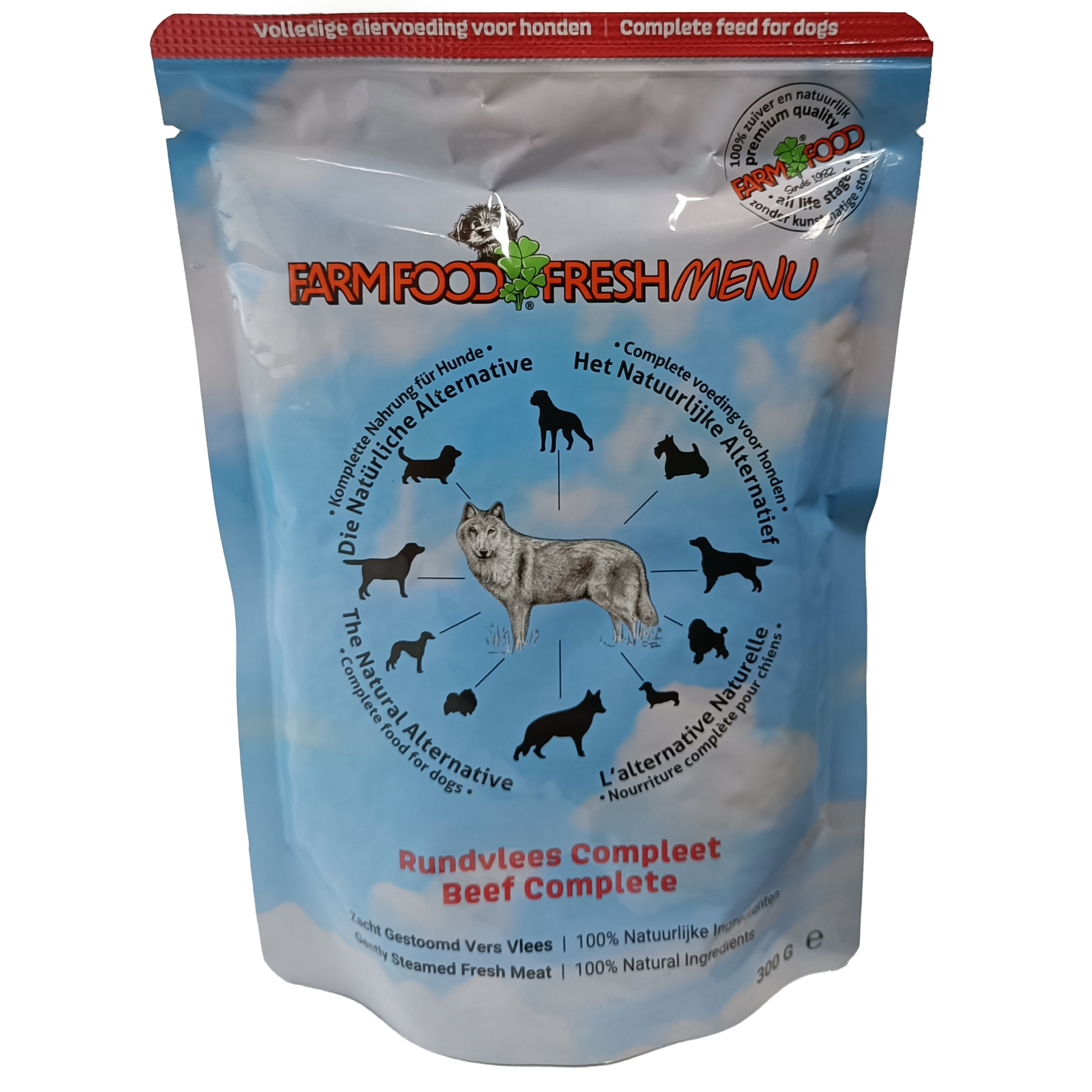 Farm Food Fresh Menu rundvlees natvoer hond (zakjes 300 g)